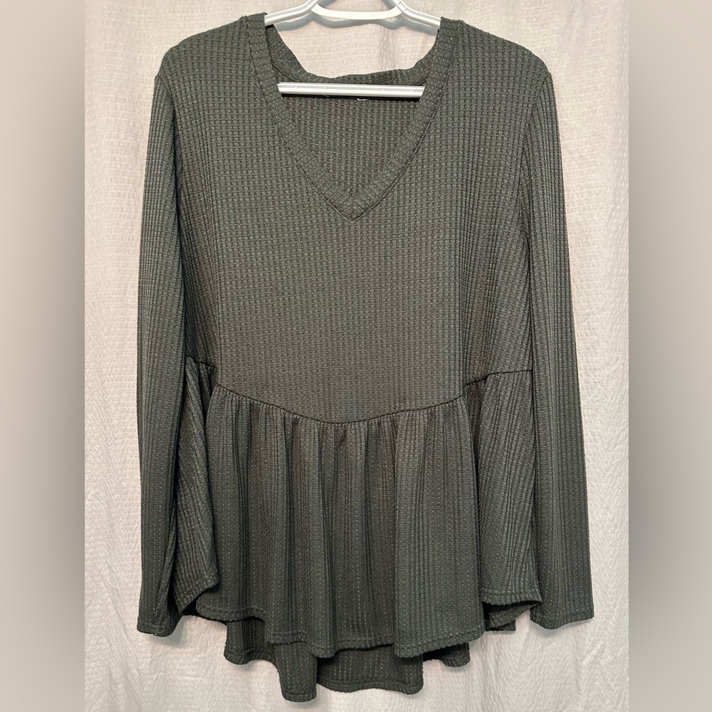 Dark Olive Green Top